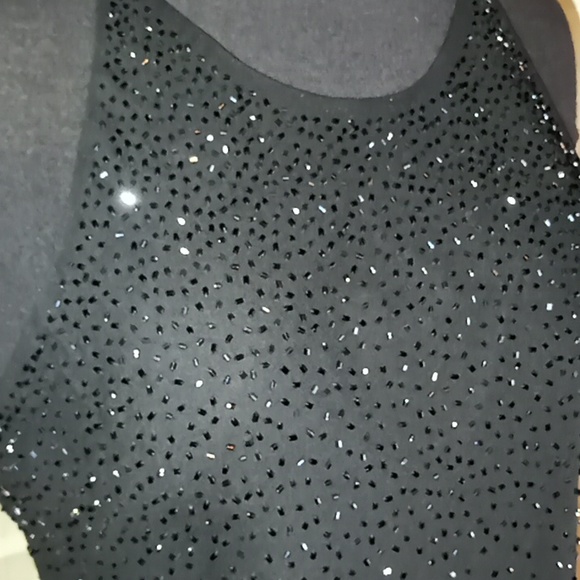 Chelsea Nites Black Beaded Evening Gown - Picture 3 of 6